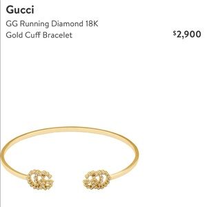 Gucci gold and diamond bracelet